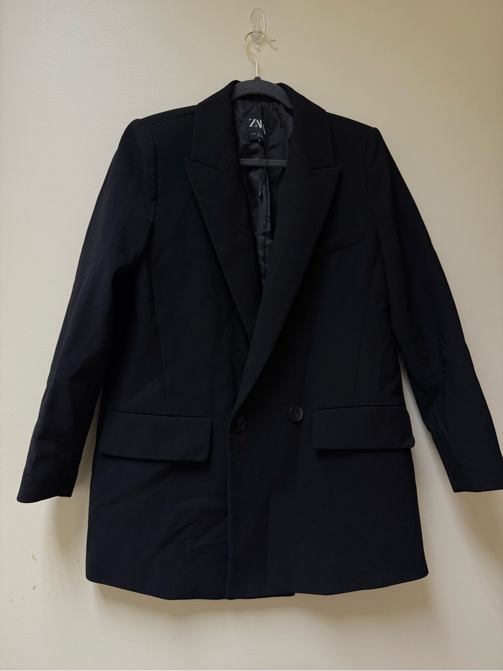 NwOt🔳Zara Black Double-Breasted Blazer Jacket🔳